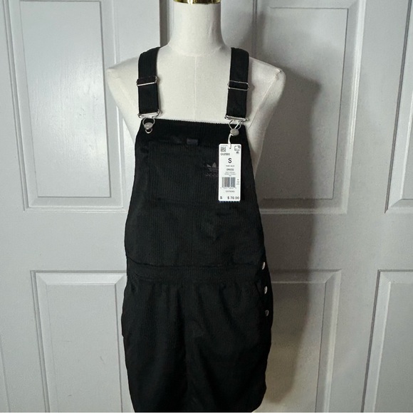 NWT Adidas Black Corduroy Overalls Dress (Size S) - Picture 4 of 8
